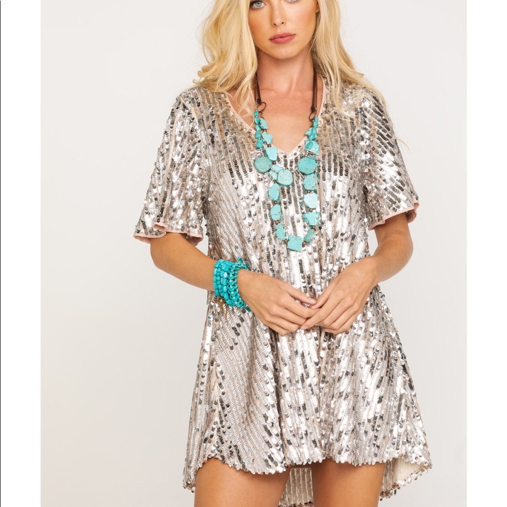 SMYM emu sequin tunic dress